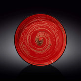 Wilmax Teller 28 cm Rund Porzellan, Spiral Kollektion, Rot WL-669220/A
